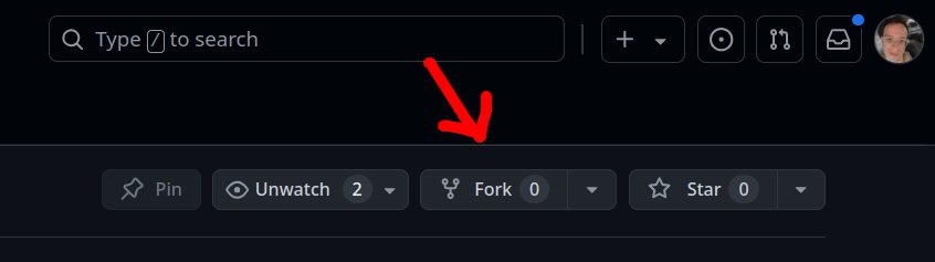 Fork Button Location